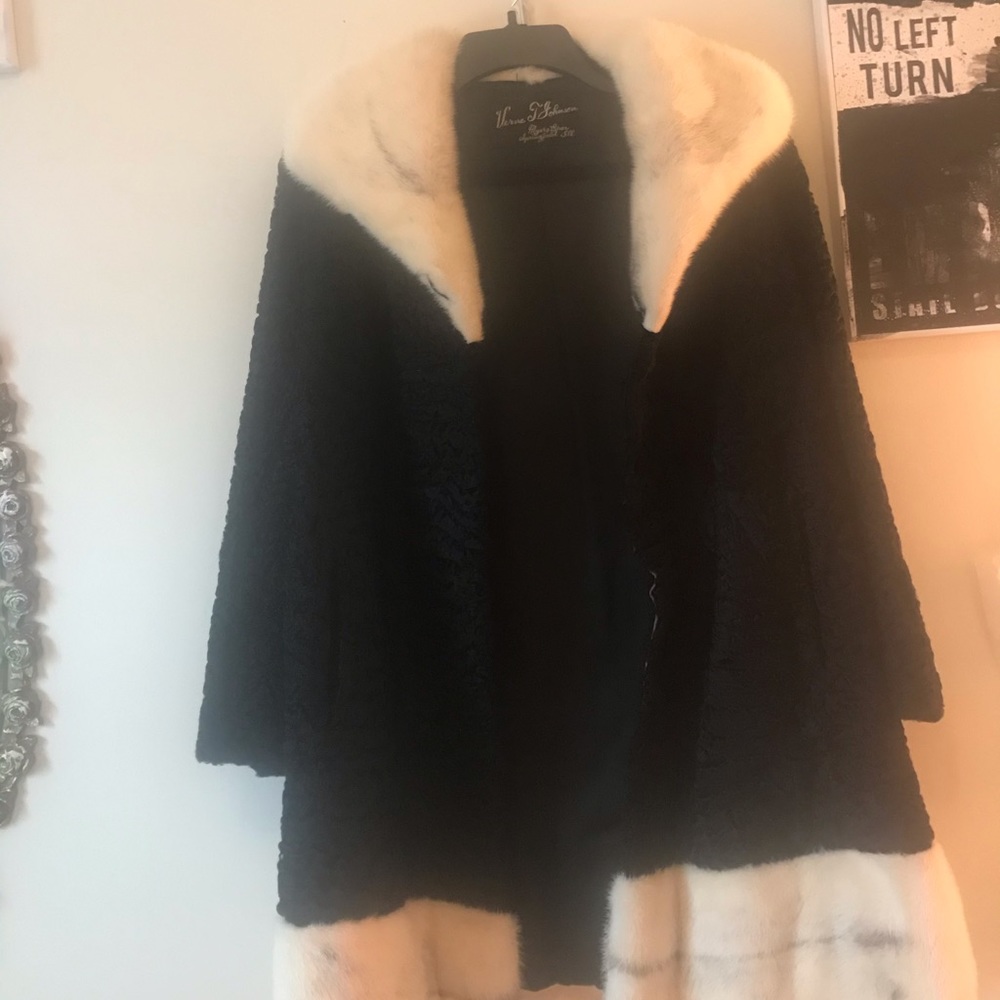 Vintage fox fur coat from the 1940s.